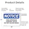 Signmission Fire Sprinkler Control Valve Do Not Block Door OSHA Notice Sign, Plastic, 18in W x 12in L, 2PK OS-2PACK-NS-P-1218-L-12661 - alternate 3